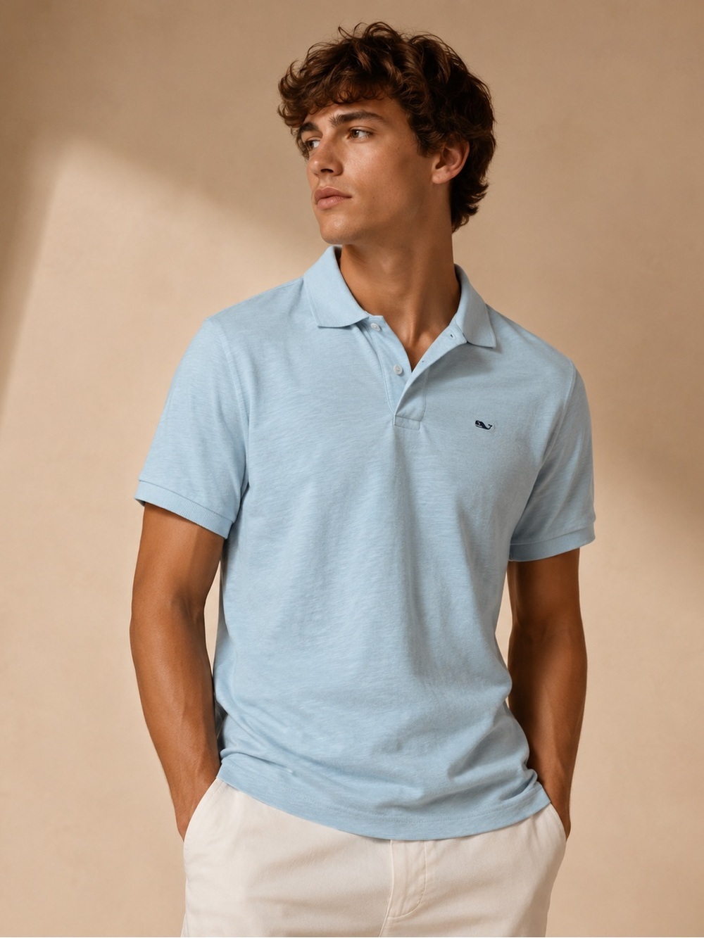 Vineyard Vines Edgartown Polo Shirt Youth XL Light Blue Classic Preppy